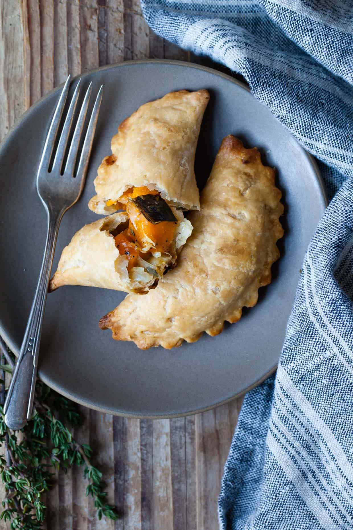 Gluten-free Kabocha Empanadas with Gruyère & Thyme