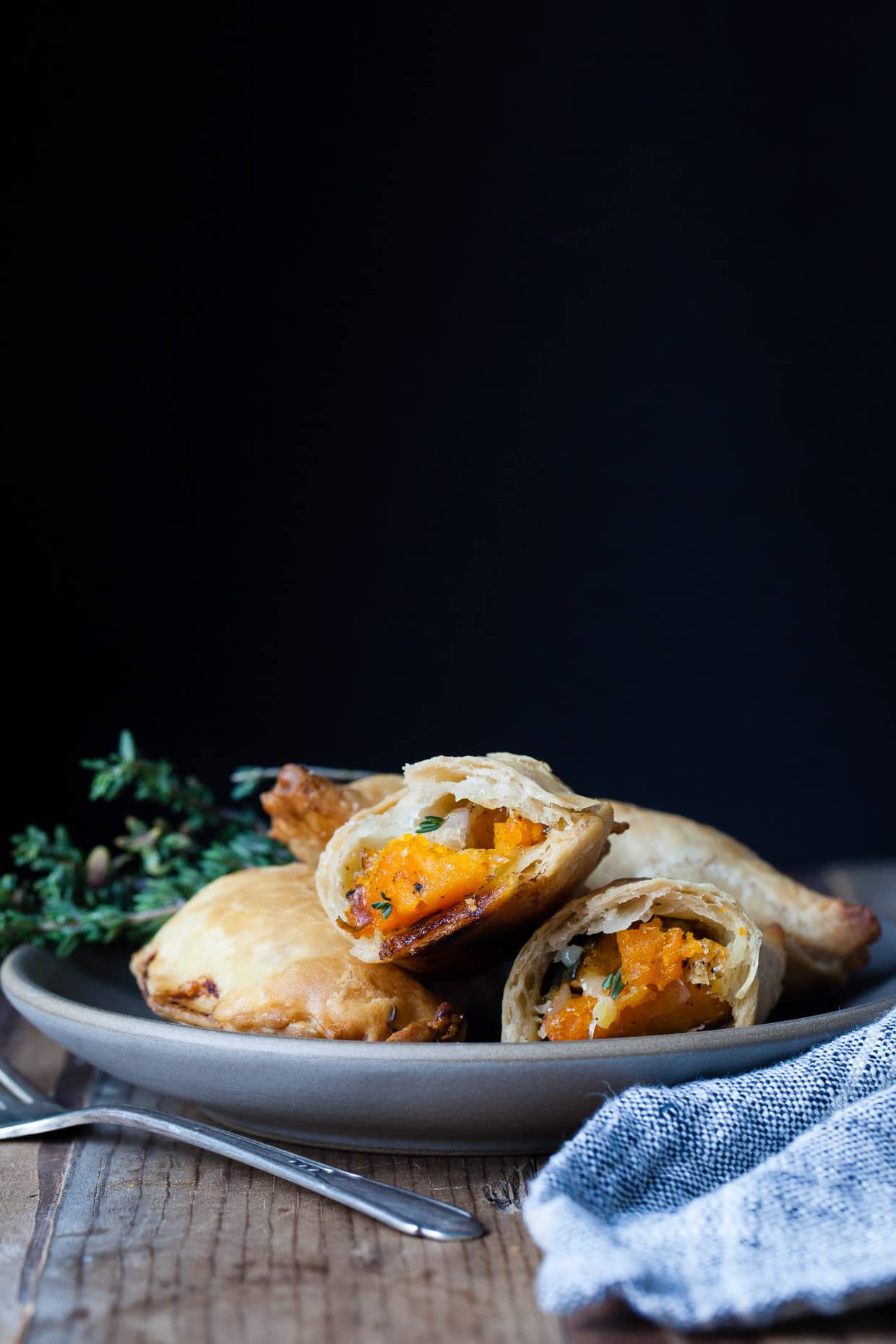 Gluten-free Kabocha Empanadas with Gruyère & Thyme