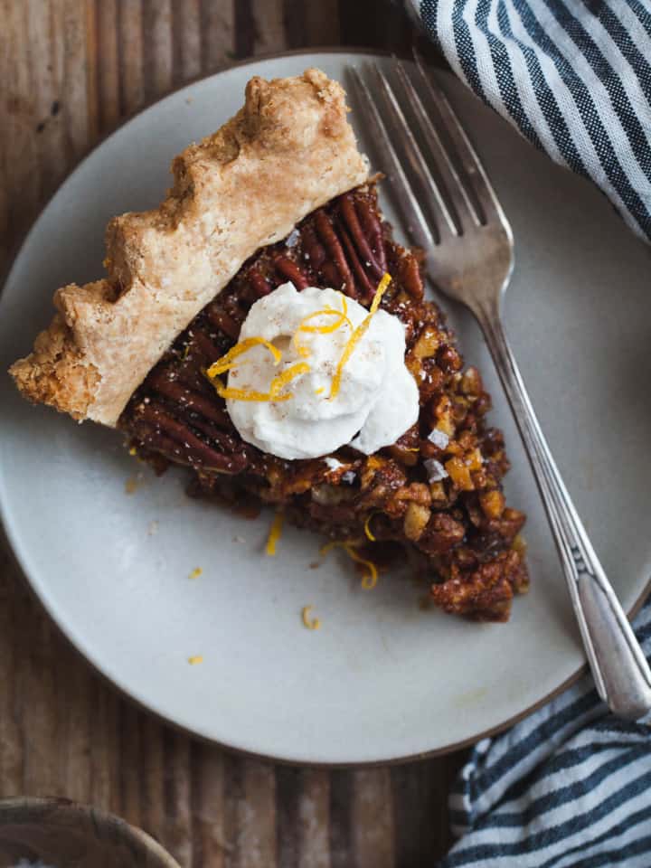 Salted Sorghum Molasses Pecan Pie