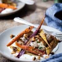 Za'atar Roasted Carrots and Cauliflower with Salted Yoghurt