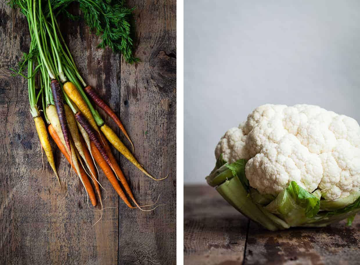 Rainbow Carrots & Cauliflower