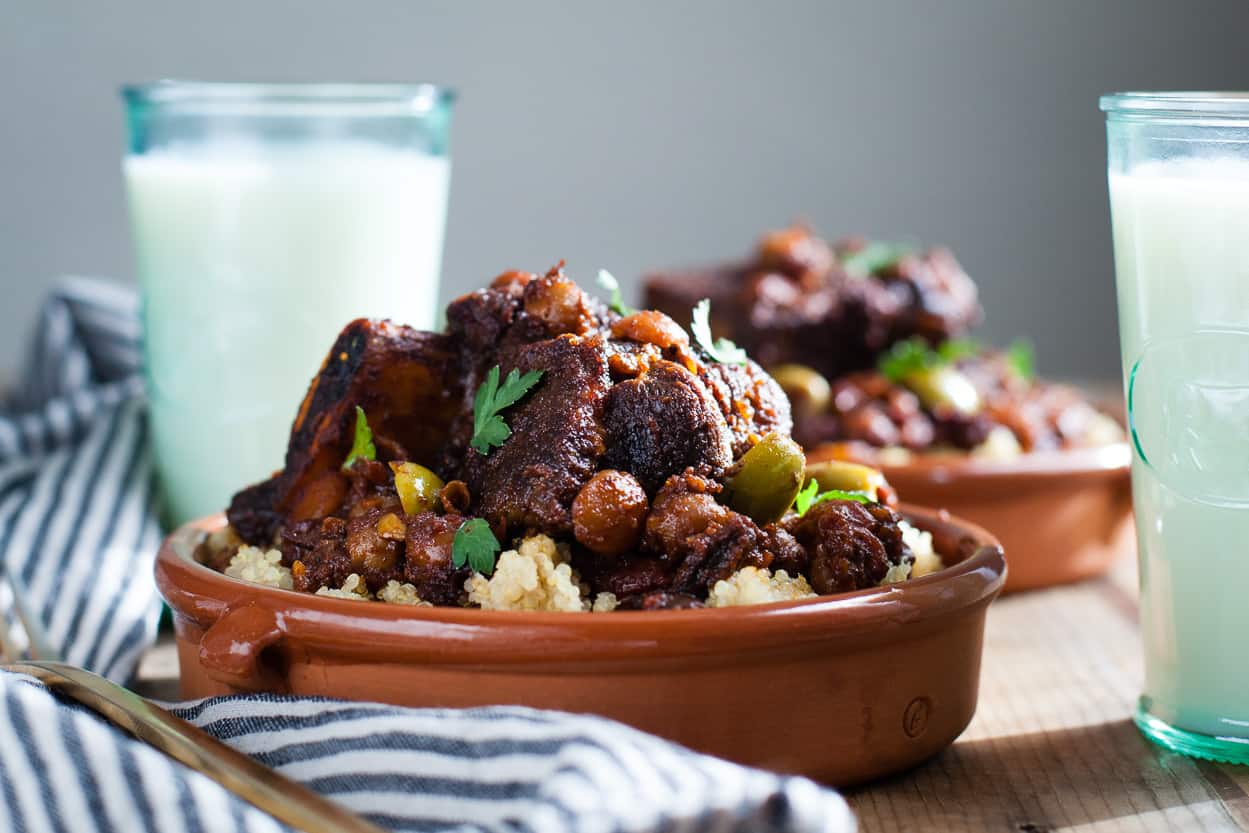 Braised Short Rib Tagine with Figs & Almonds