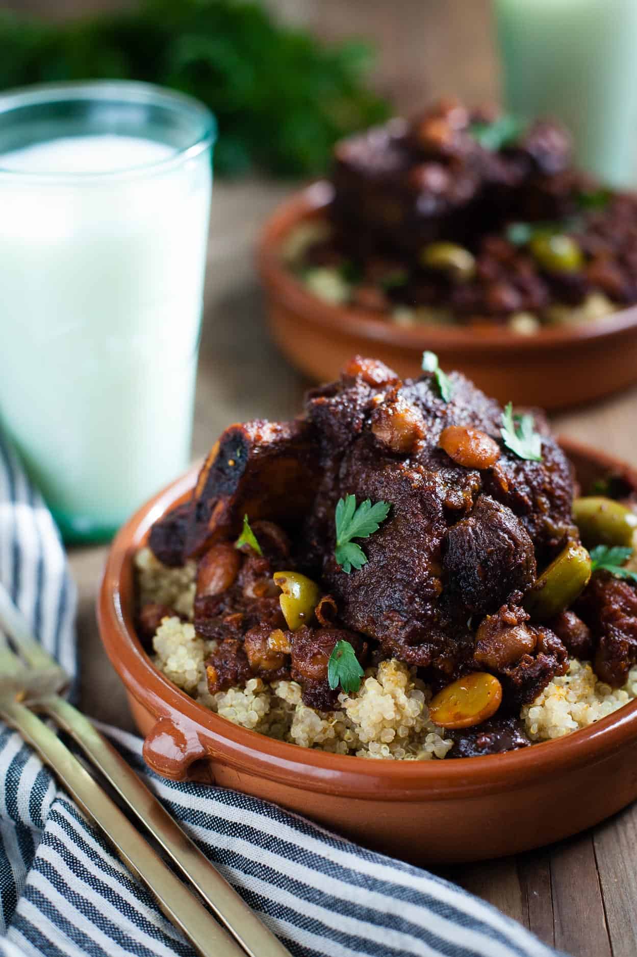 Braised Short Rib Tagine with Figs & Almonds