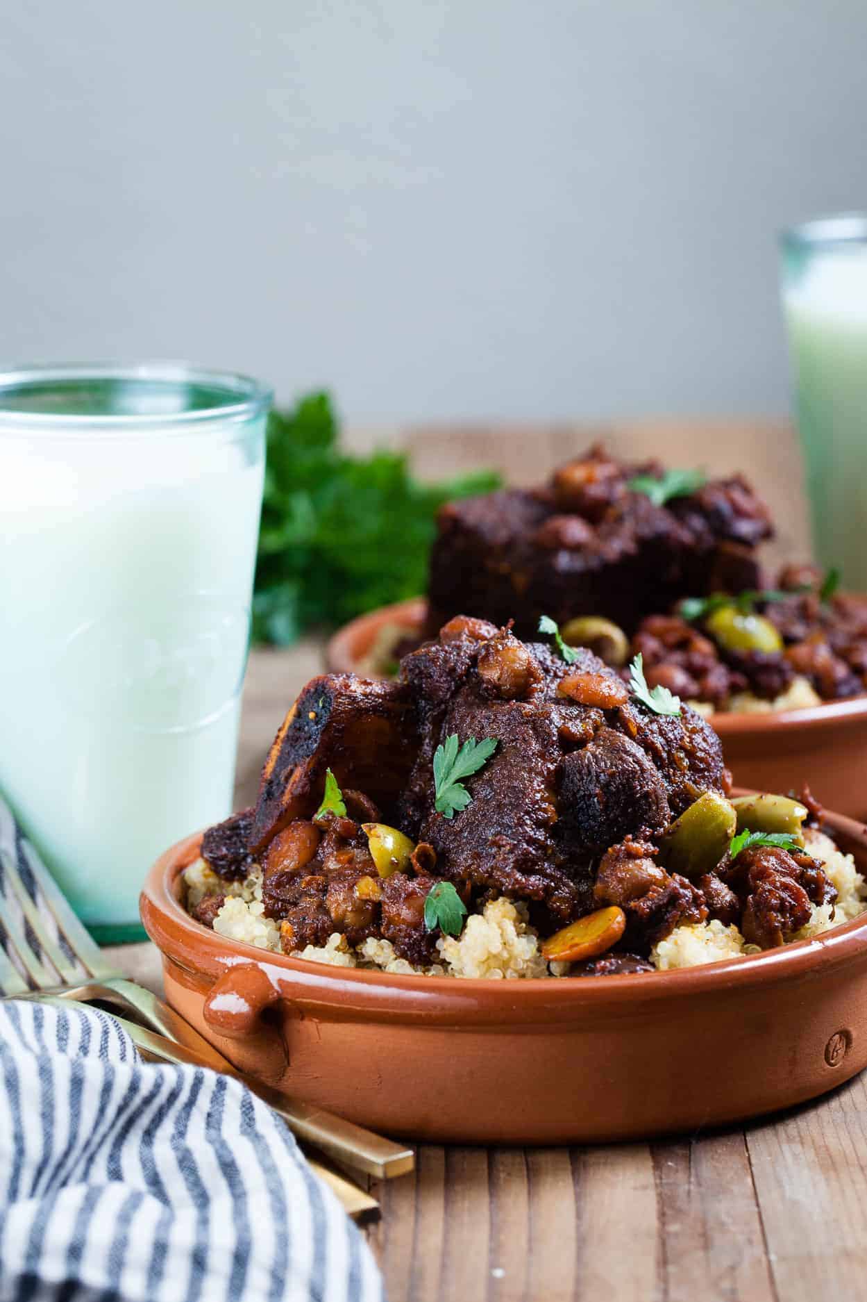 Braised Short Rib Tagine with Figs & Almonds