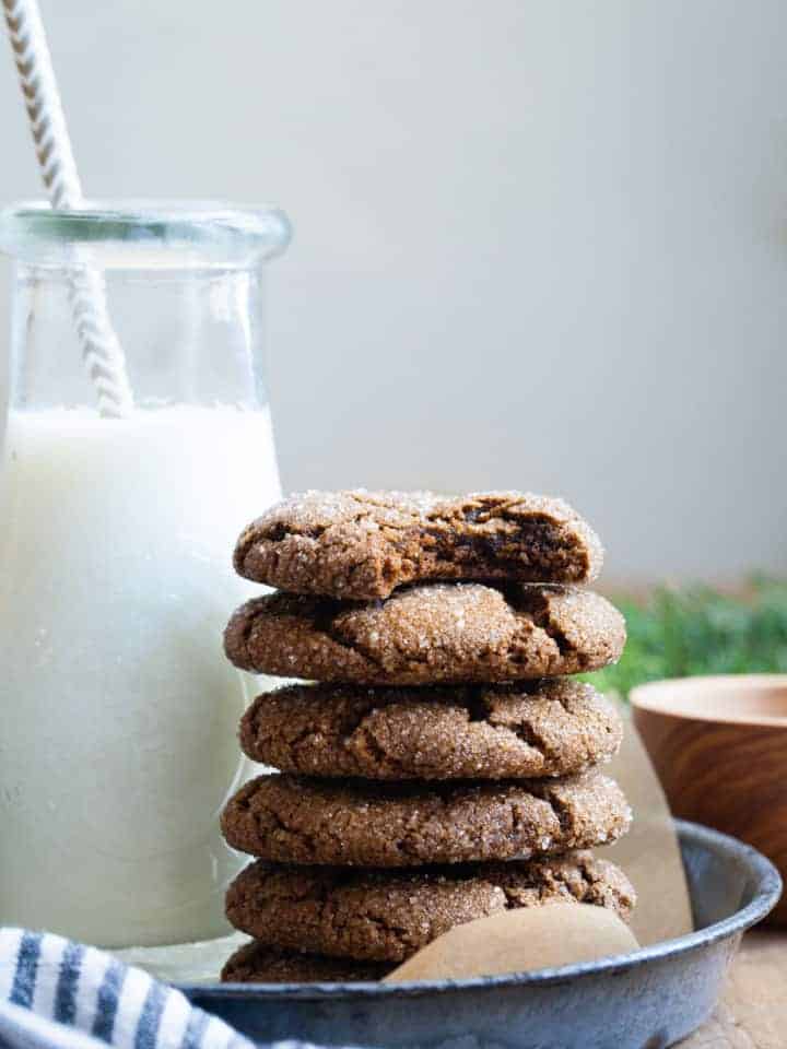 Salted Bacon Fat Ginger Molasses Cookies