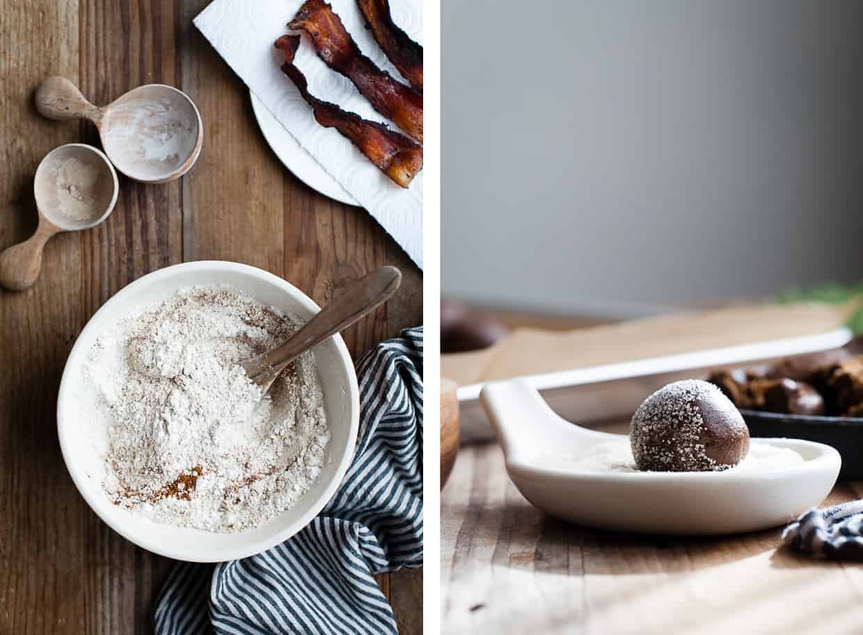 Salted Bacon Fat Ginger Molasses Cookies {gluten-free}