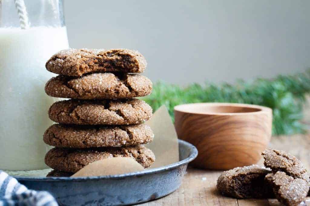Salted Bacon Fat Ginger Molasses Cookies {glutenfree} Snixy Kitchen