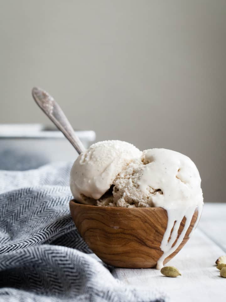 Vegan Cardamom Ice Cream