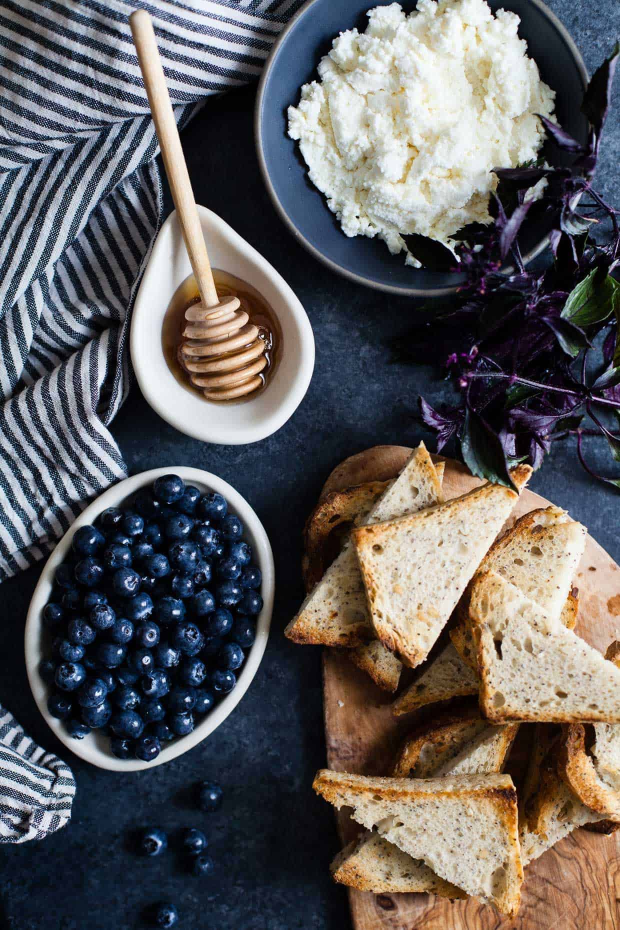 Berry, Herb, & Cheese Toasts