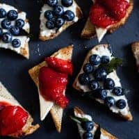 Berry, Herb, & Cheese Toasts
