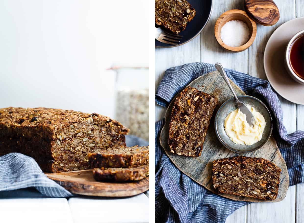 Cinnamon Raisin Seed and Nut Bread (Gluten-free & Vegan)