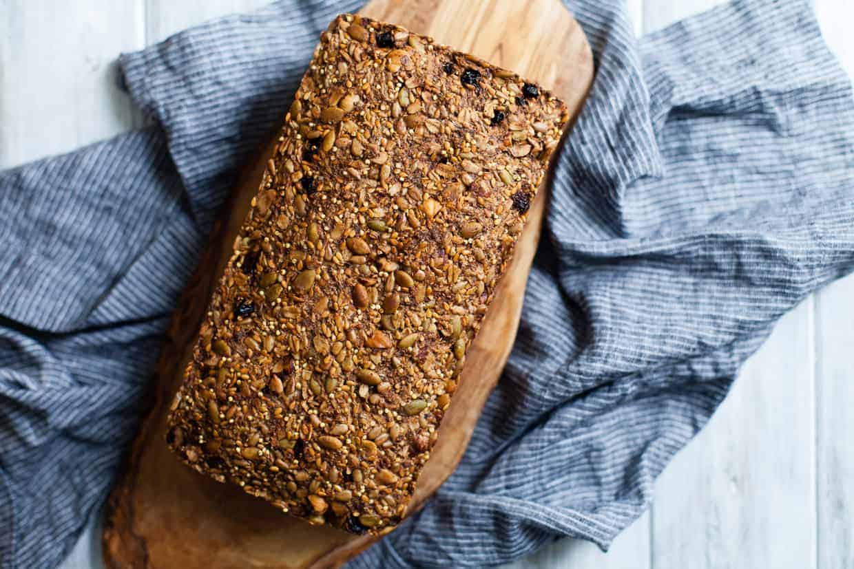 Cinnamon Raisin Seed and Nut Bread (Gluten-free & Vegan)