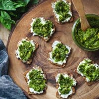 Green Goddess Pesto & Goat Cheese Bites