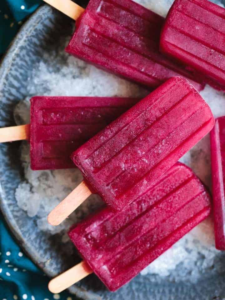 Hibiscus Lemonade Popsicles