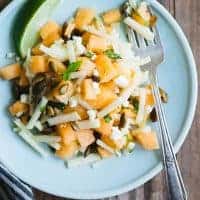 Mint Jicama Cantaloupe Salad with Toasted Pepitas