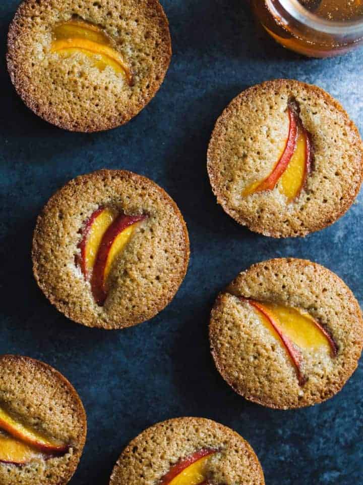 Pepita Financiers with Nectarines {gluten-free & nut-free}