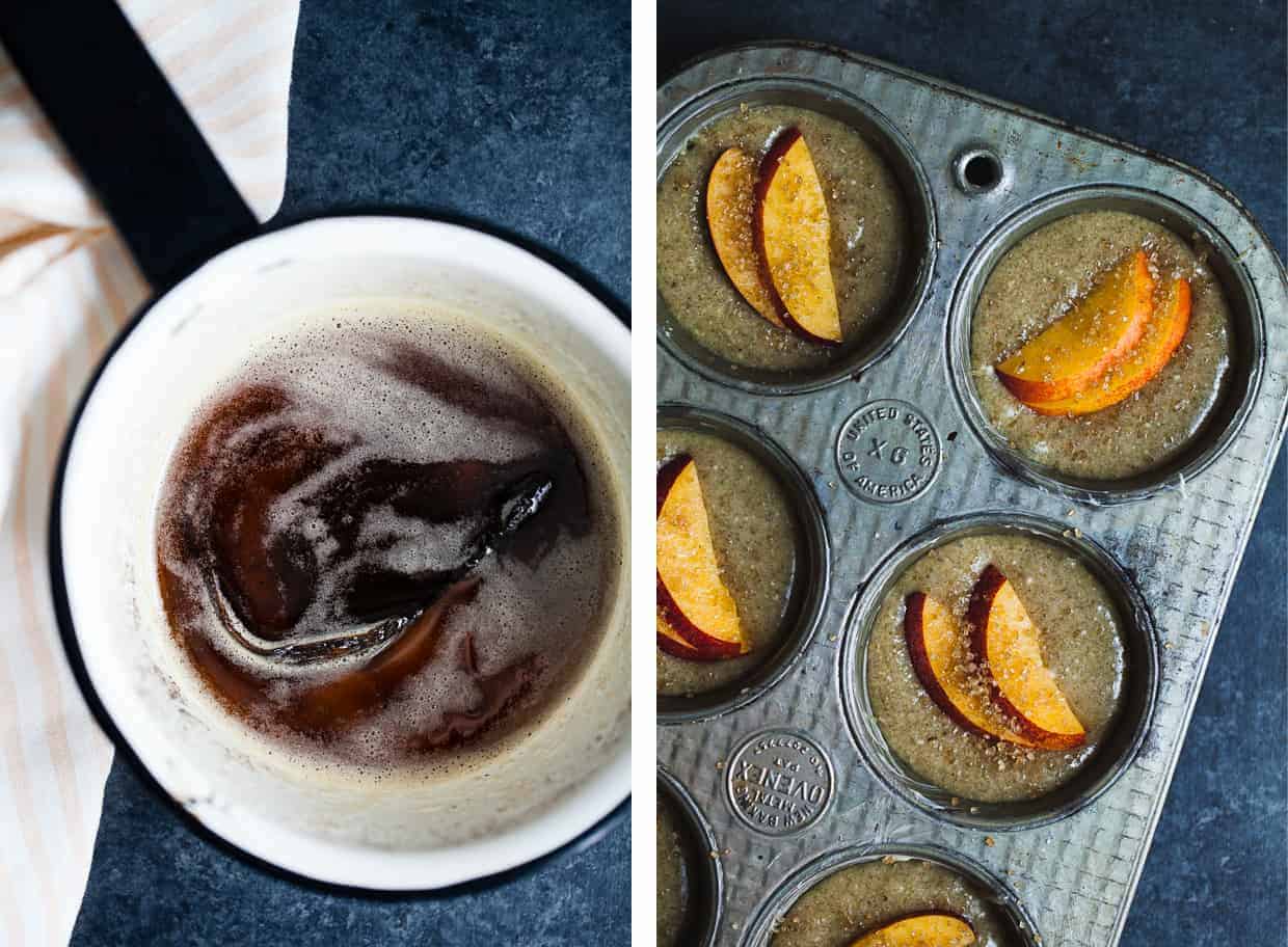 Pepita Financiers with Nectarines {gluten-free & nut-free}