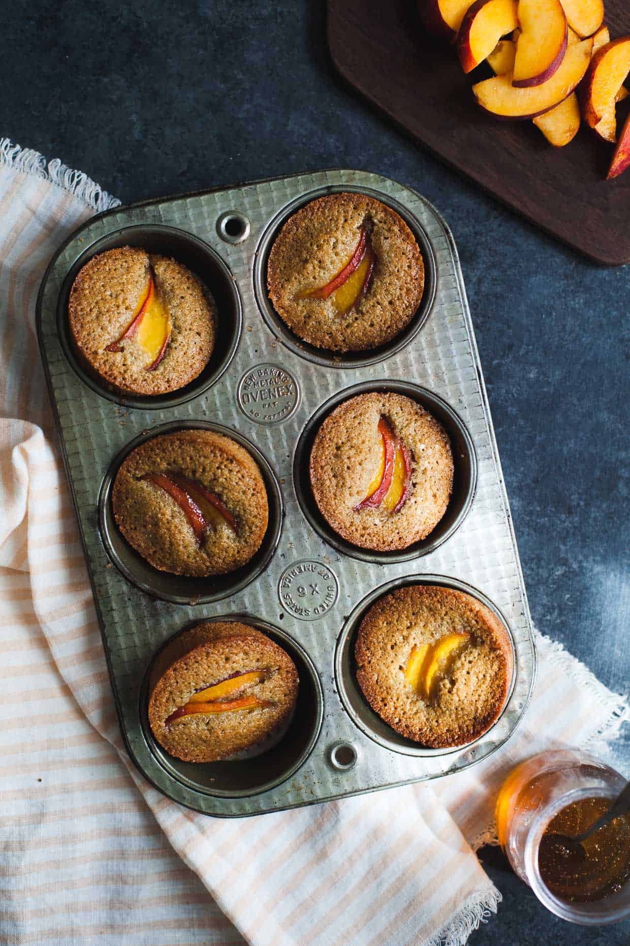 Pepita Financiers with Nectarines {gluten-free & nut-free}