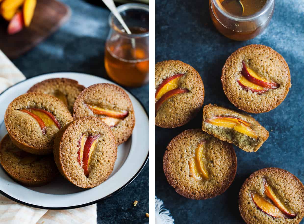 Pepita Financiers with Nectarines {gluten-free & nut-free}