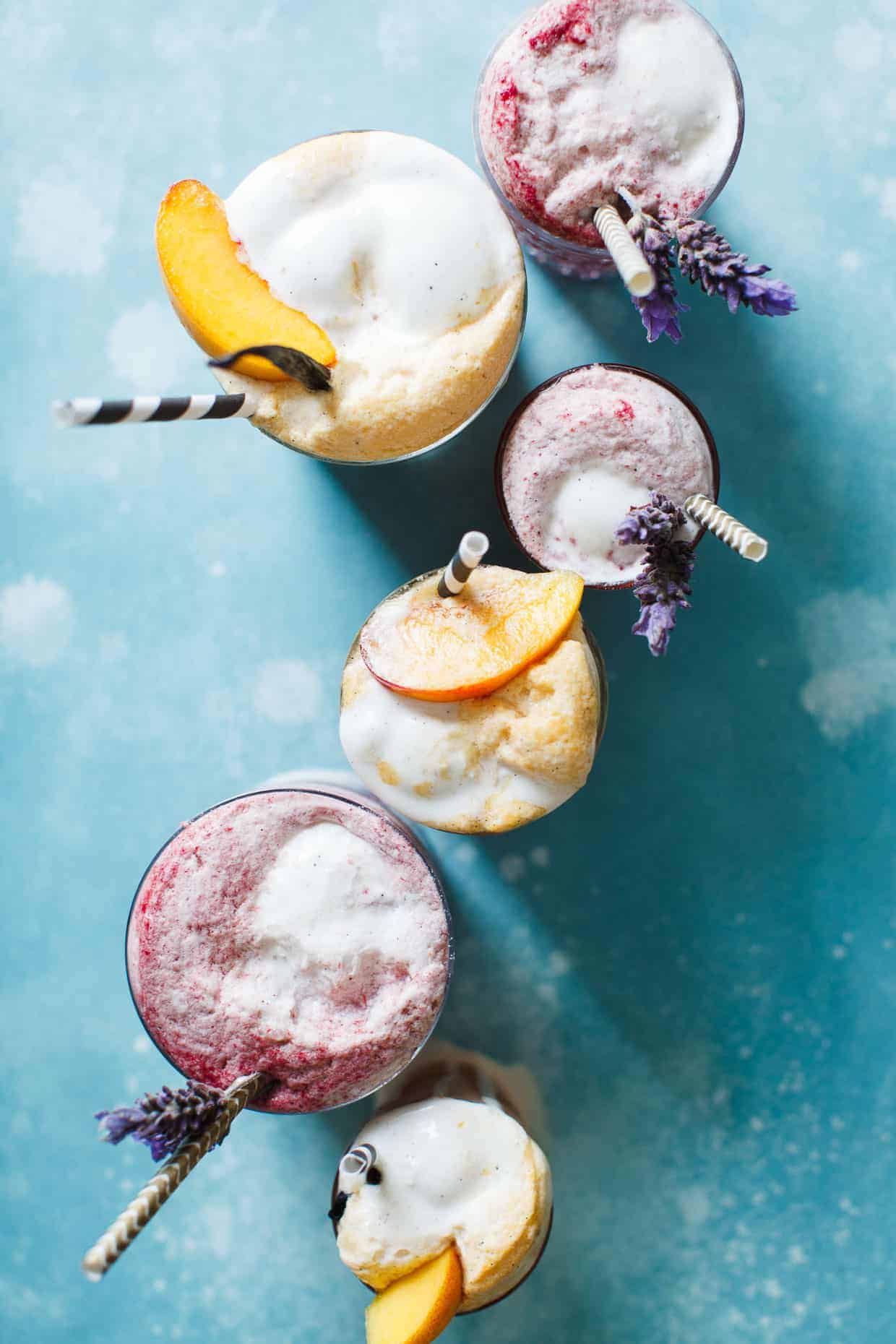 Lavender Earl Grey Blackberry Ice Cream Floats