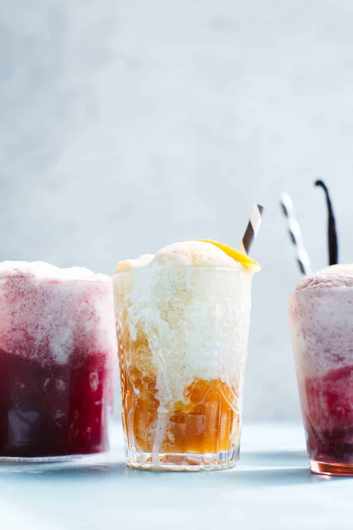 Lavender Earl Grey Blackberry Ice Cream Floats