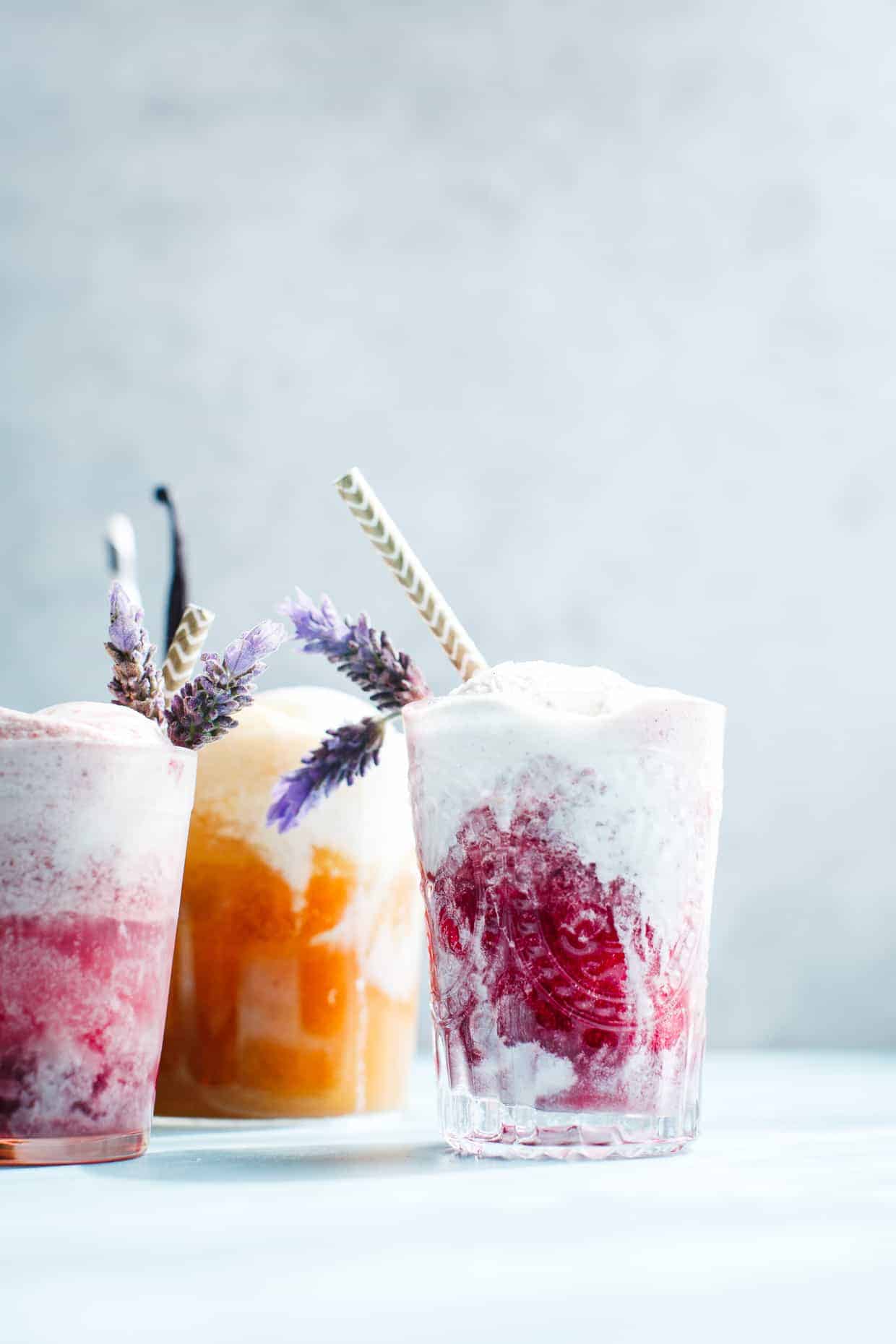 Lavender Earl Grey Blackberry Ice Cream Floats