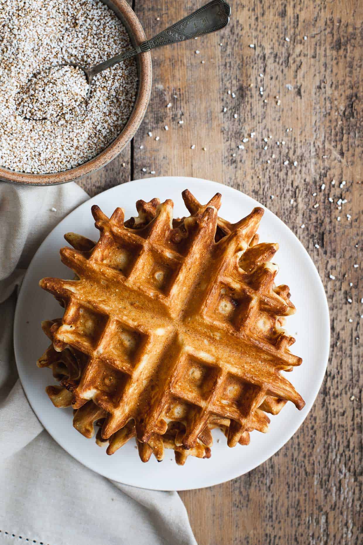 Gluten-free Savory Amaranth Waffles