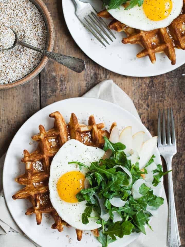 Gluten-free Savory Amaranth Waffles