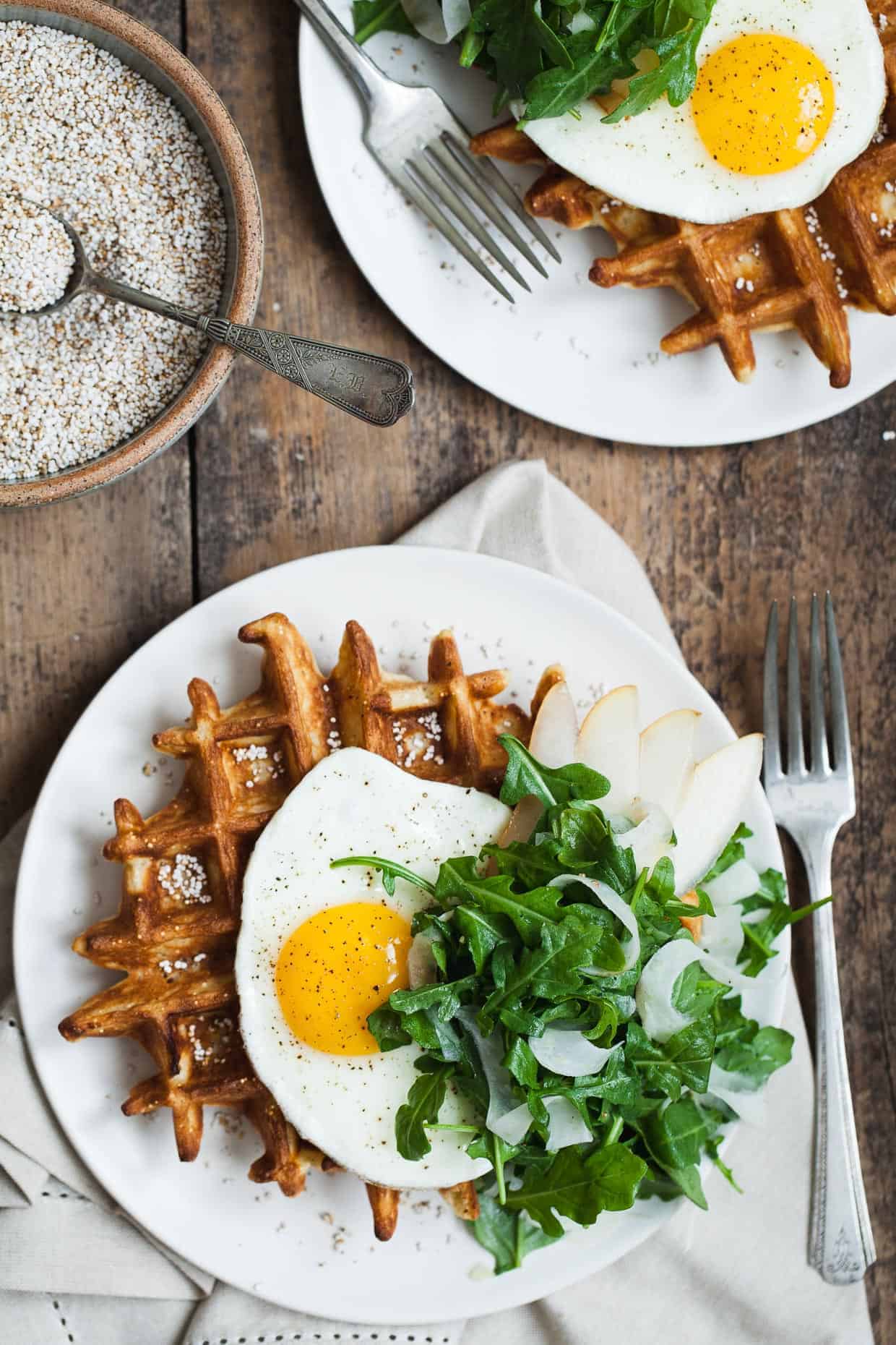 Gluten-free Savory Amaranth Waffles