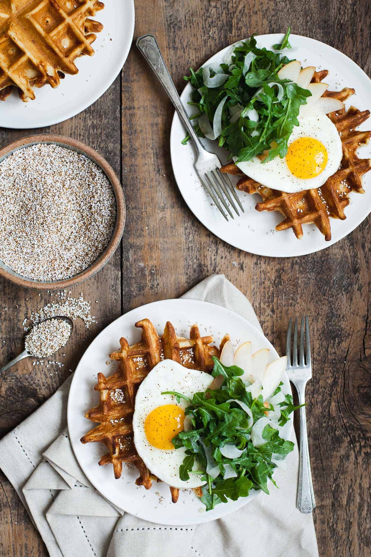 Gluten-free Savory Amaranth Waffles