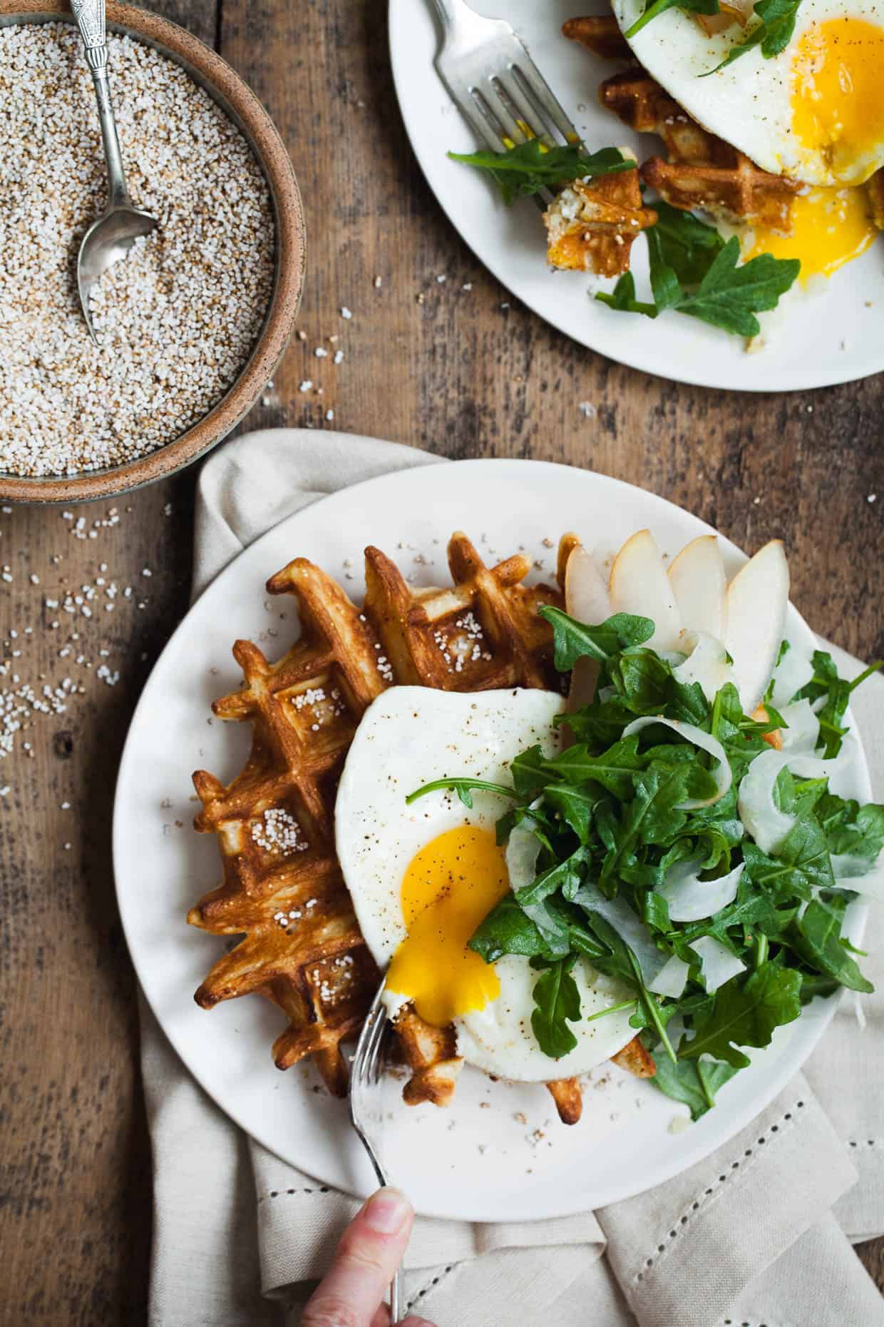 Gluten-free Savory Amaranth Waffles