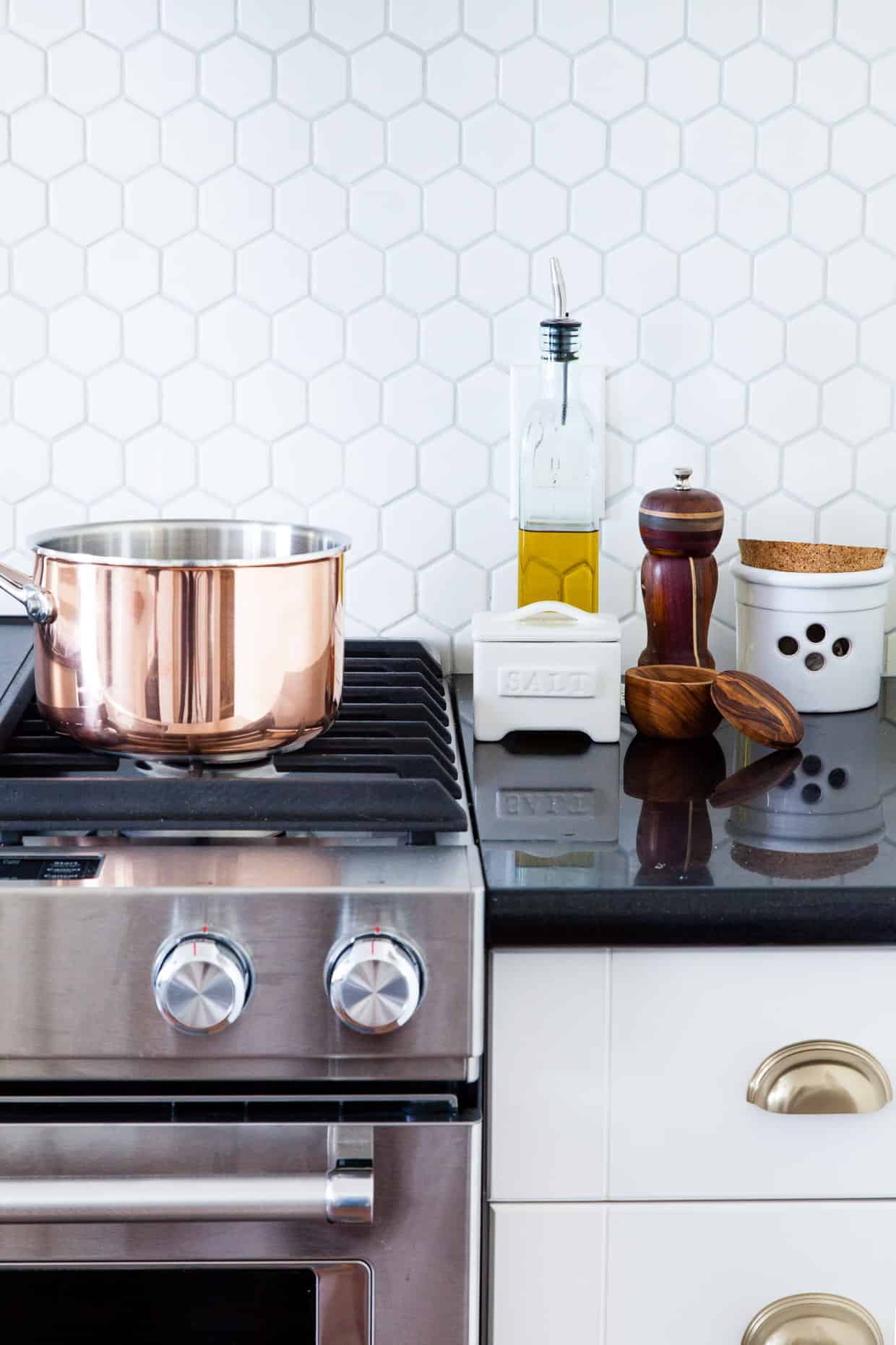 Inside Snixy Kitchen - Hex Backsplash