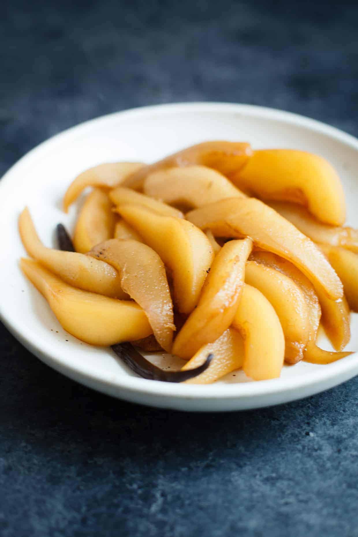 Spiced Chai Poached Pears