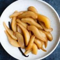 Spiced Chai Poached Pears