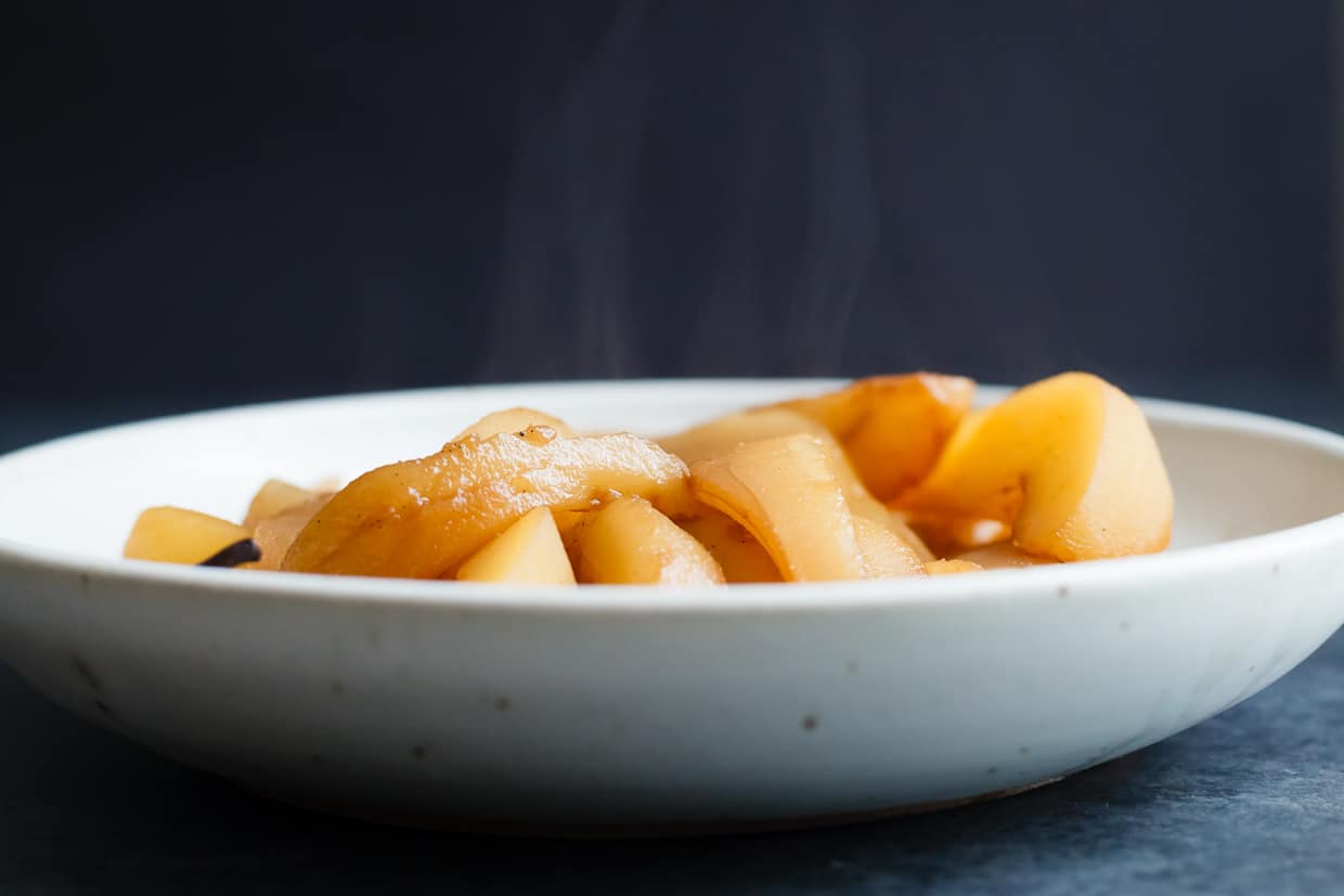 Spiced Chai Poached Pears