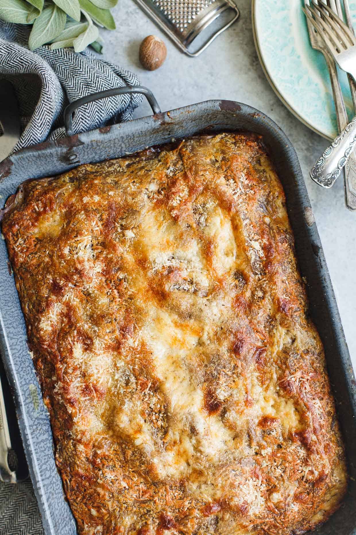 butternut squash & turkey lasagna with chestnut pasta