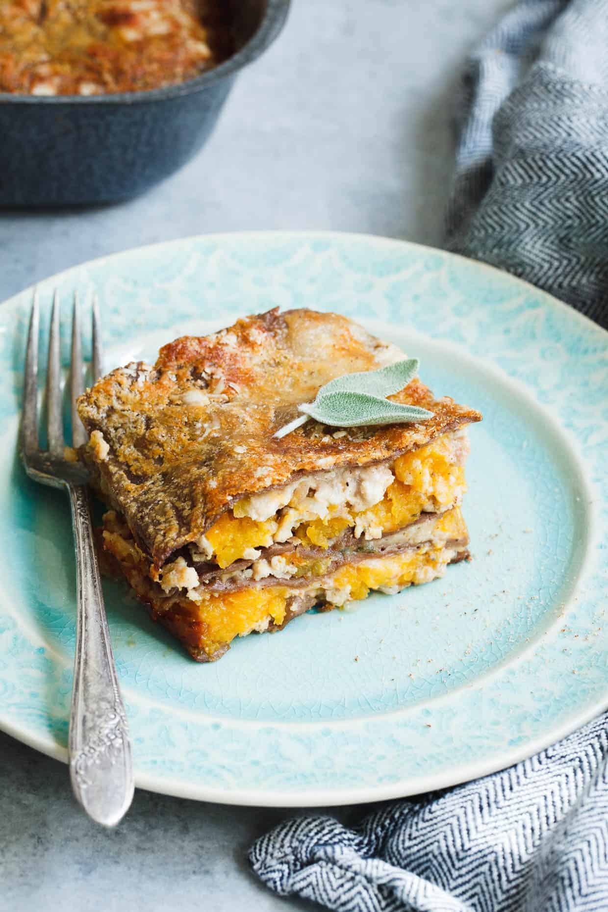 Butternut Squash Lasagna with Chestnut Pasta