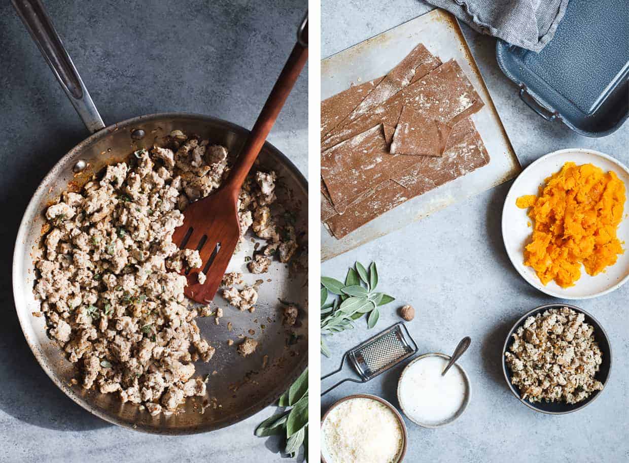 Butternut Squash Lasagna with Chestnut Pasta