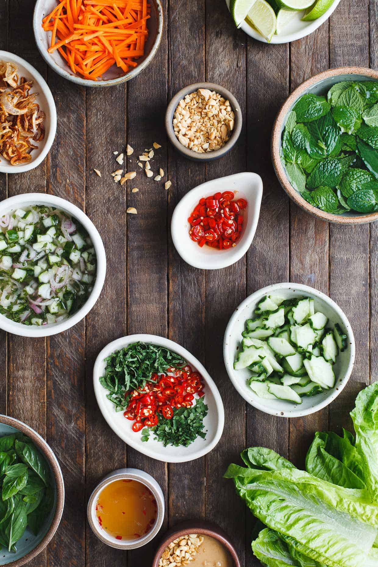 Lettuce Wrap Mise en Place