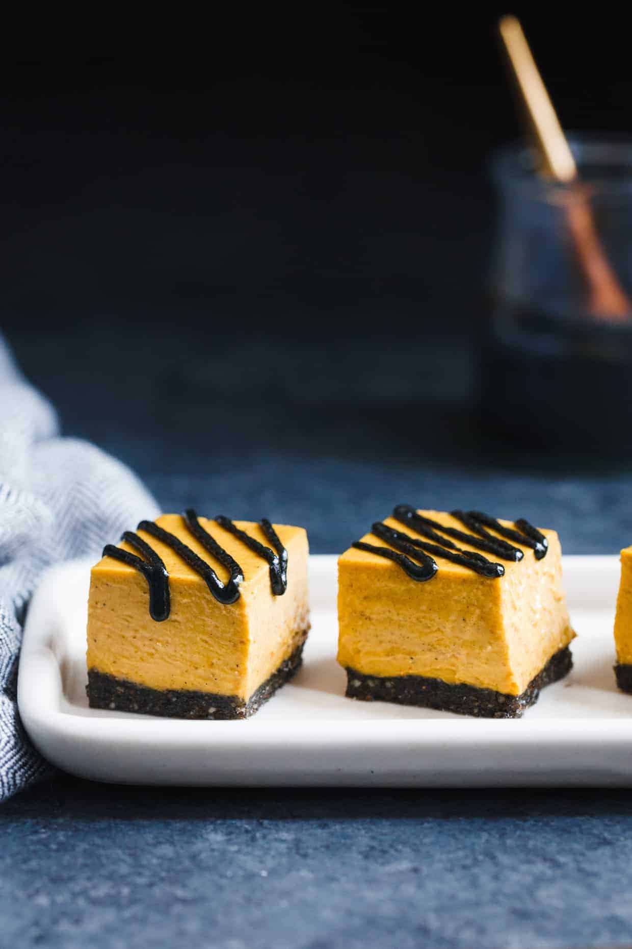 No-Bake Vegan Black Sesame Pumpkin Pie Bites