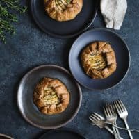 Apple, Cheddar, & Caramelized Onion Galettes with Gluten-Free Buckwheat Crust