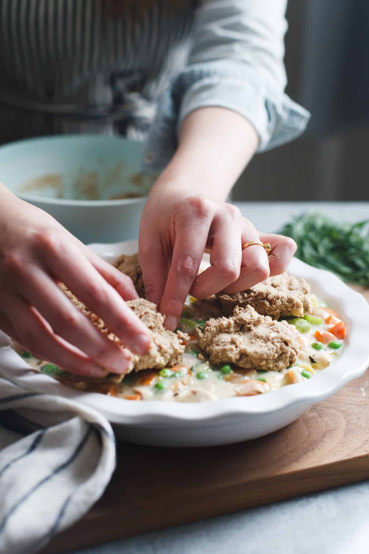 Chicken Pot Pie with Chestnut Biscuits (Gluten-Free)