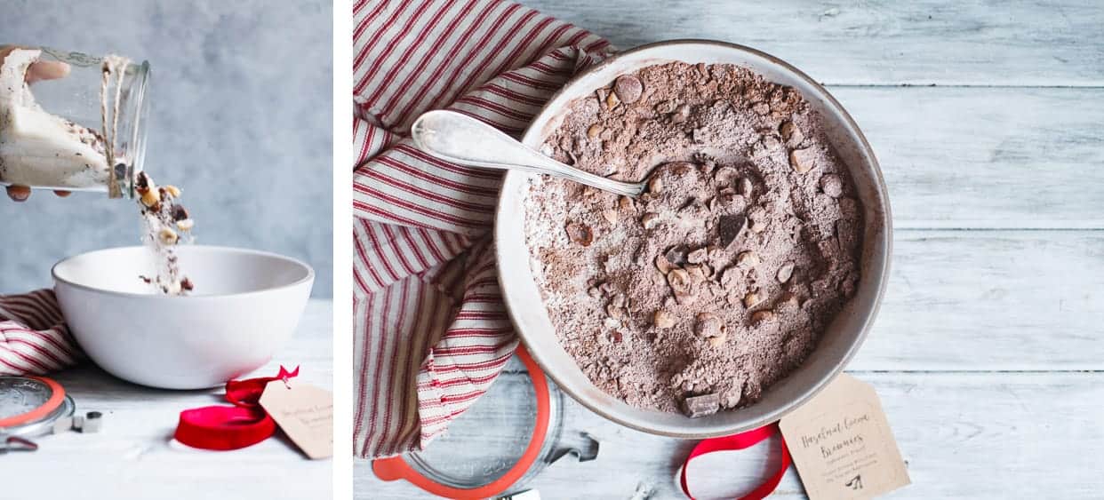 Gluten-Free Hazelnut Dark Chocolate Brownie Mix in a Jar