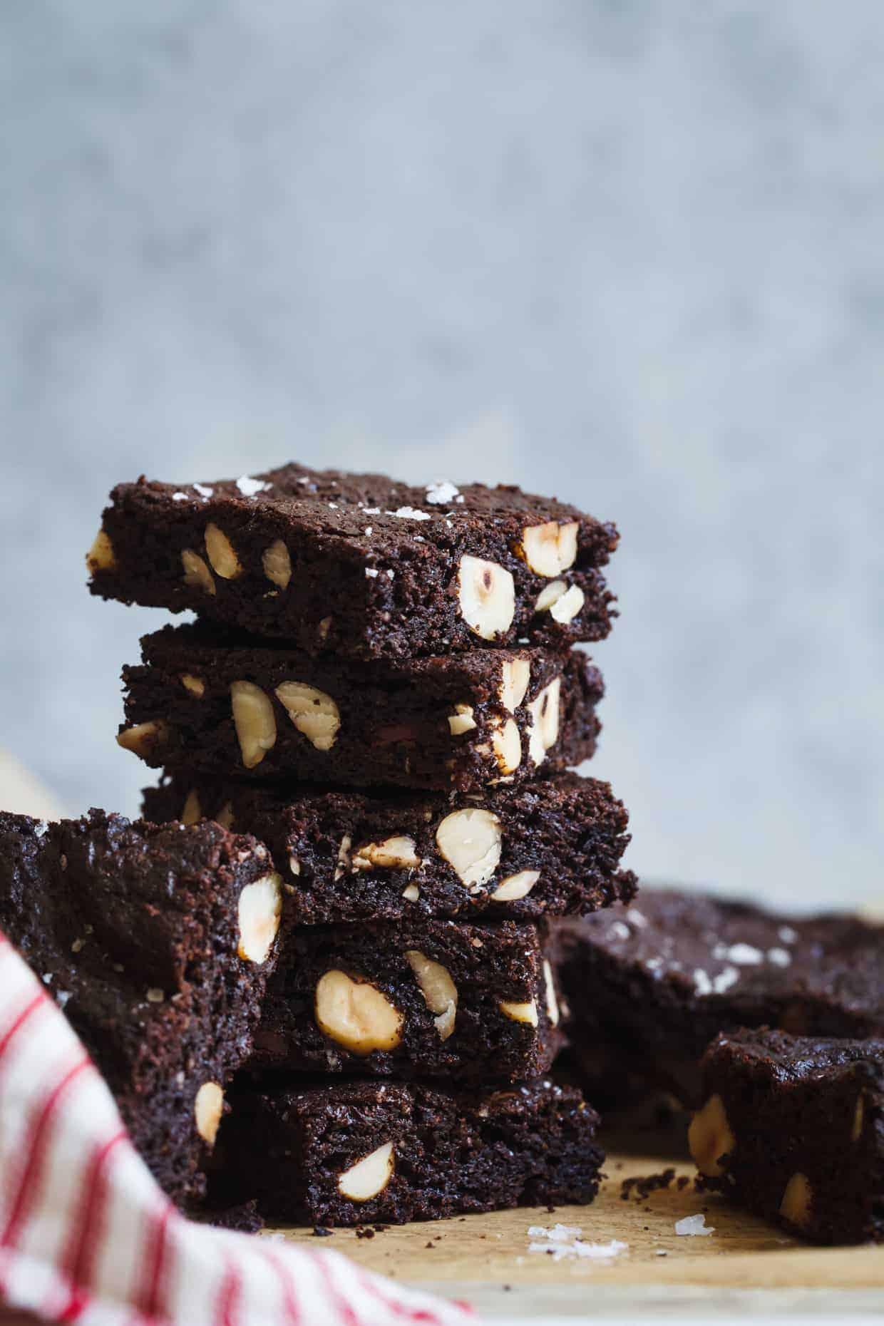 Gluten-Free Hazelnut Dark Chocolate Brownies