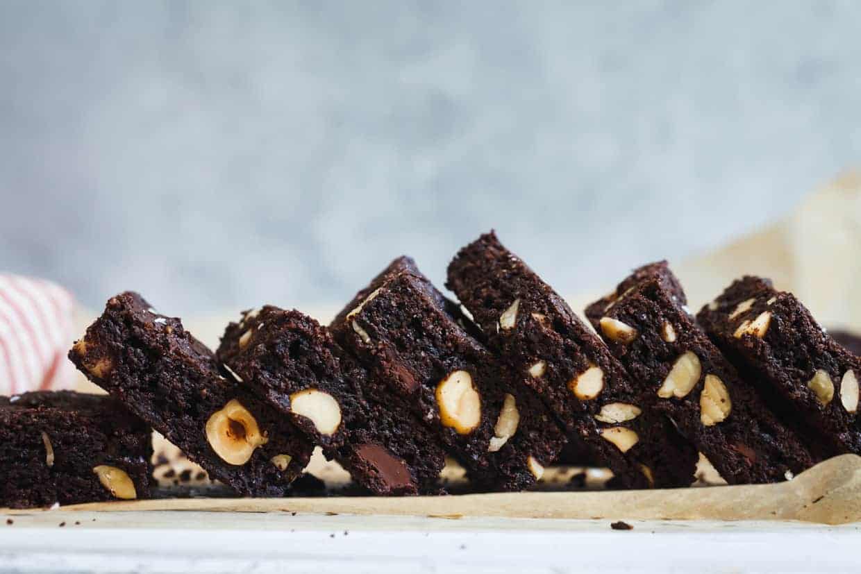 Gluten-Free Hazelnut Dark Chocolate Brownies