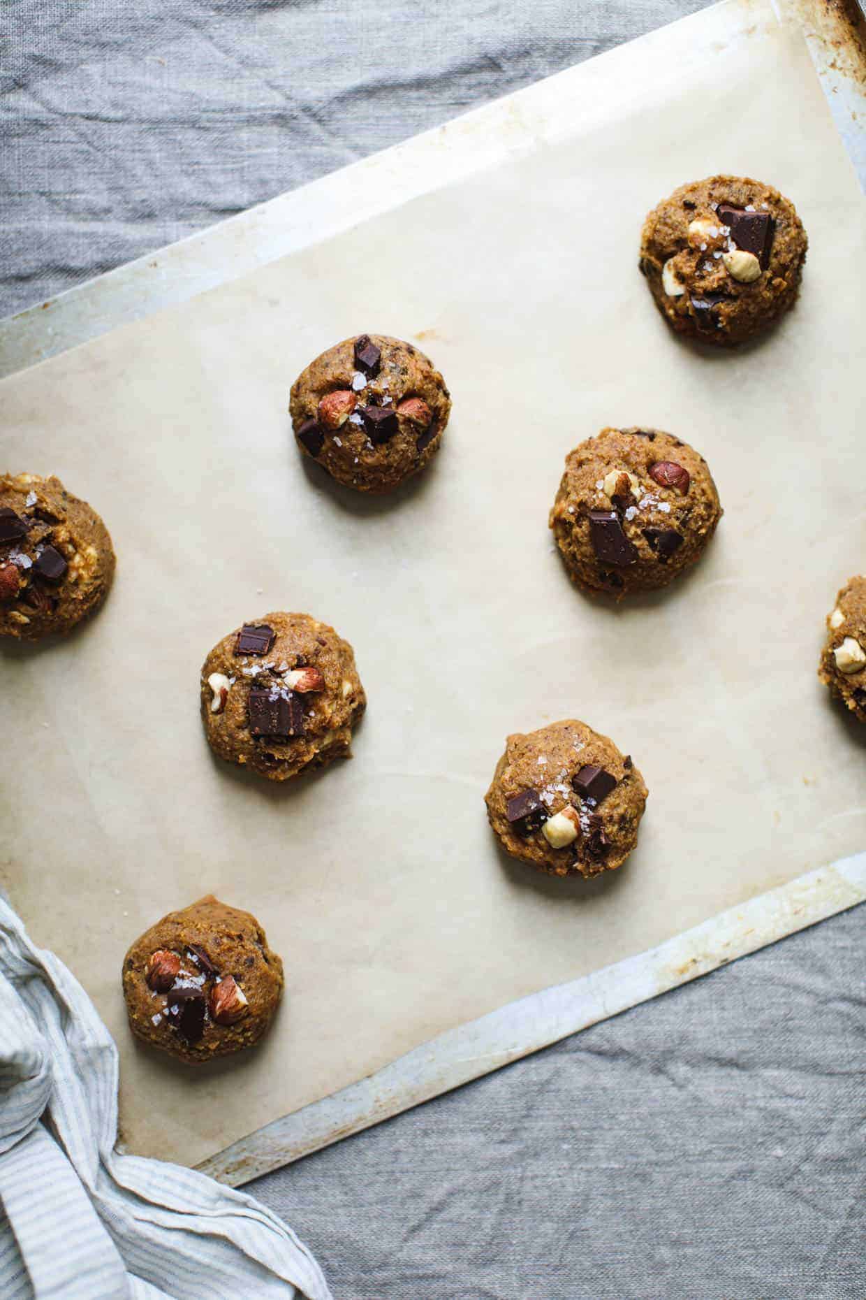 Gluten-Free Hazelnut Pumpkin Chocolate Chip Cookies