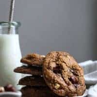 Gluten-Free Hazelnut Pumpkin Chocolate Chip Cookies