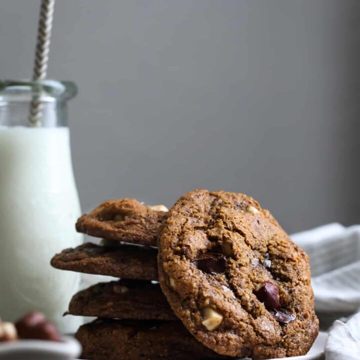 Gluten-Free Hazelnut Pumpkin Chocolate Chip Cookies