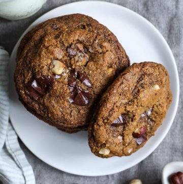 Gluten-Free Hazelnut Pumpkin Chocolate Chip Cookies