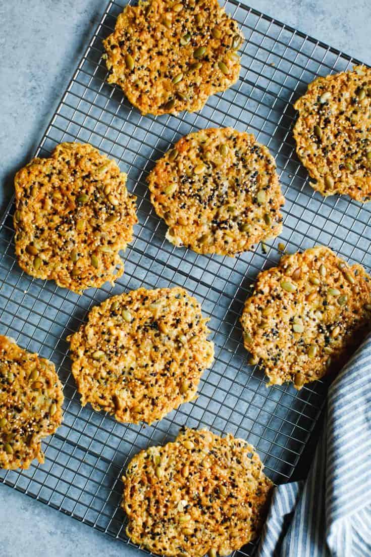 Asiago Seed and Cheese Crisps Snixy Kitchen